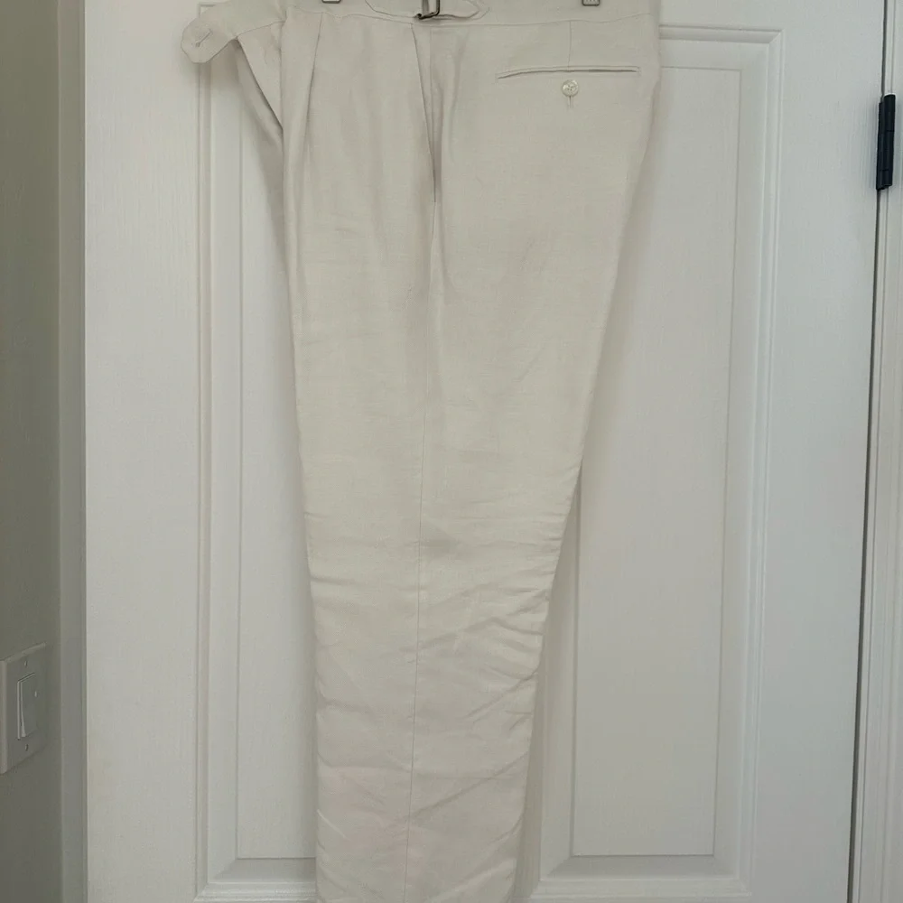 Banana Republic white linen pants